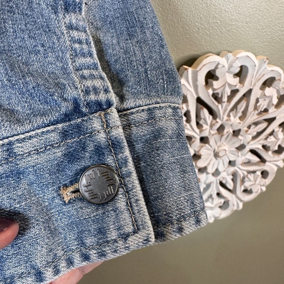 J. Jill Recrafted Repurposed Reimagined No. 19 Floral Jean Jacket Small Petite - Picture 3 of 8